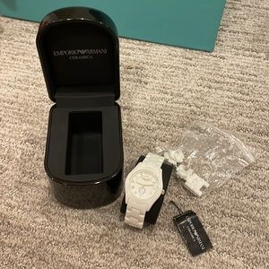Emporio Armani White Ceramic Bracelet Watch